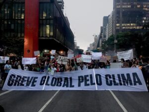 Greve Global Pelo Clima em setembro de 2019, na Avenida Paulista, em São Paulo