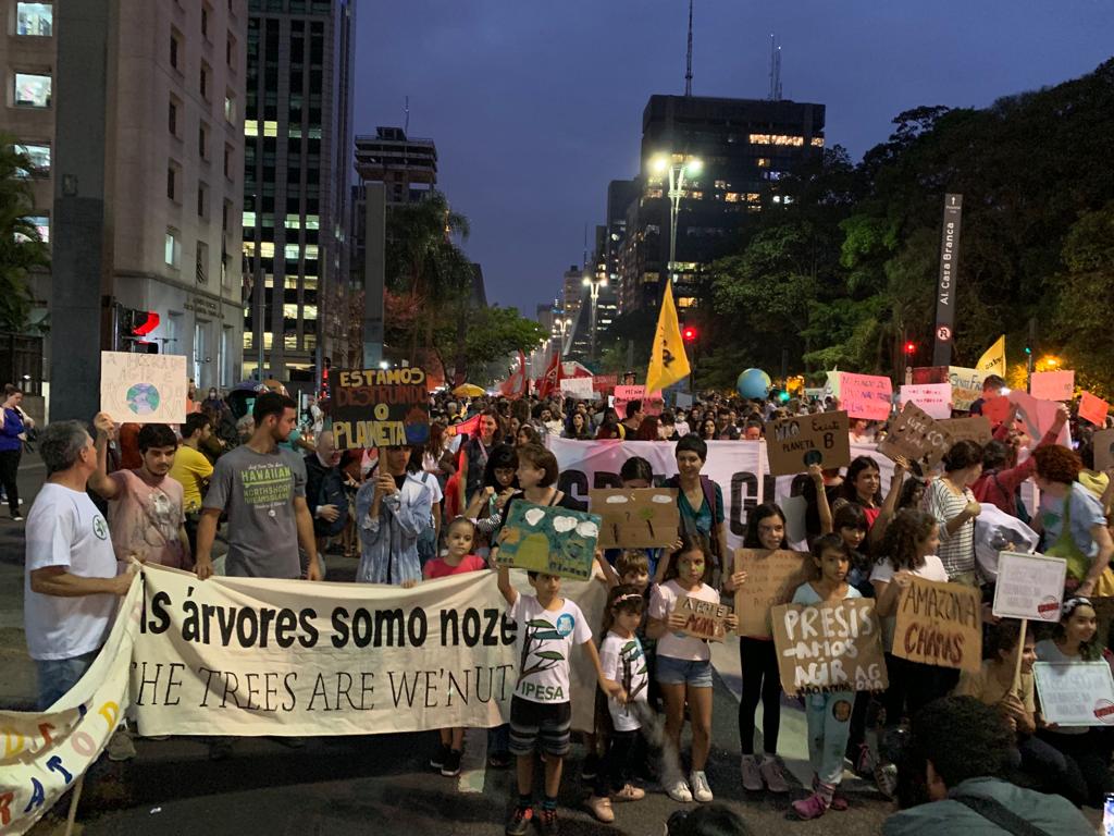 Greve Global pelo Clima na Avenida Paulista, em São Paulo, em 2019